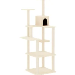MAISON EXCLUSIVE - Arbre à chat avec griffoirs en sisal crème 153 cm
