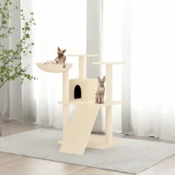 MAISON EXCLUSIVE - Arbre à chat avec griffoirs en sisal crème 83 cm
