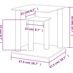 MAISON EXCLUSIVE - Arbres à chat avec plates-formes gris foncé 50 cm