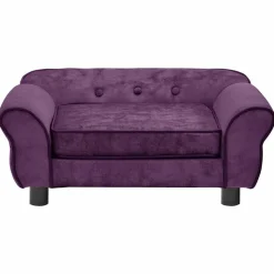 MAISON EXCLUSIVE - Canapé pour chien bordeaux 72x45x30 cm peluche