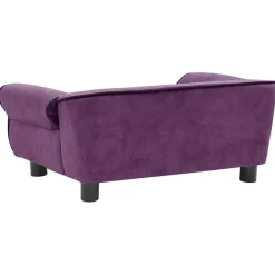 MAISON EXCLUSIVE - Canapé pour chien bordeaux 72x45x30 cm peluche