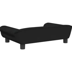 MAISON EXCLUSIVE - Lit pour chien noir 70x48x22 cm velours