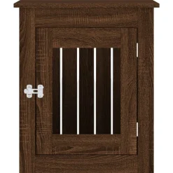 MAISON EXCLUSIVE - Meuble de cage pour chiens chêne marron 55x75x65 cm