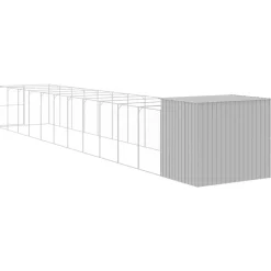 MAISON EXCLUSIVE - Niche pour chien avec cour gris clair 214x1273x181 cm