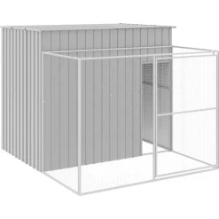 MAISON EXCLUSIVE - Niche pour chien avec cour gris clair 214x253x181 cm