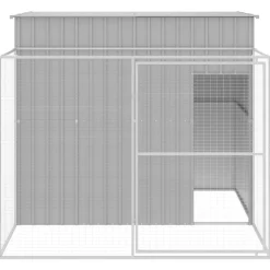 MAISON EXCLUSIVE - Niche pour chien avec cour gris clair 214x253x181 cm