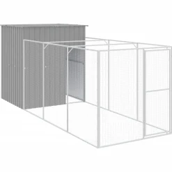 MAISON EXCLUSIVE - Niche pour chien avec cour gris clair 165x455x181 cm