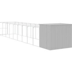 MAISON EXCLUSIVE - Niche pour chien avec cour gris clair 214x1069x181 cm