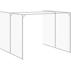 MAISON EXCLUSIVE - Niche pour chien avec cour gris clair 214x1069x181 cm