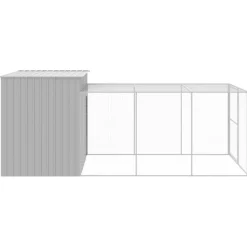 MAISON EXCLUSIVE - Niche pour chien avec cour gris clair 214x457x181 cm