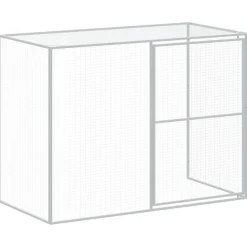 MAISON EXCLUSIVE - Niche pour chien avec cour gris clair 214x457x181 cm