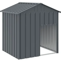MAISON EXCLUSIVE - Niche pour chien avec toit anthracite acier galvanisé
