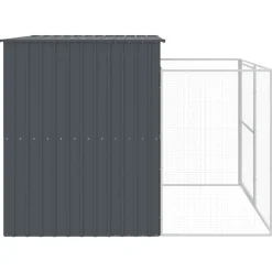 MAISON EXCLUSIVE - Niche pour chien avec cour anthracite 214x253x181 cm