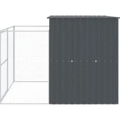 MAISON EXCLUSIVE - Niche pour chien avec cour anthracite 214x253x181 cm