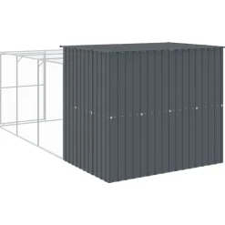 MAISON EXCLUSIVE - Niche pour chien avec cour anthracite 214x457x181 cm