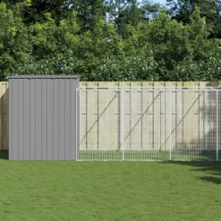 MAISON EXCLUSIVE - Niche pour chien avec cour gris clair 214x661x181 cm