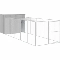 MAISON EXCLUSIVE - Niche pour chien avec cour gris clair 214x661x181 cm