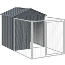 MAISON EXCLUSIVE - Niche pour chien avec cour anthracite 117x201x123 cm