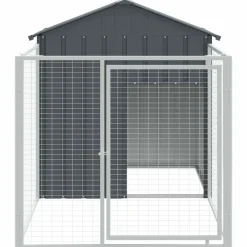 MAISON EXCLUSIVE - Niche pour chien avec cour anthracite 117x201x123 cm