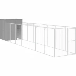 MAISON EXCLUSIVE - Niche pour chien avec cour gris clair 165x863x181 cm