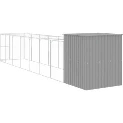 MAISON EXCLUSIVE - Niche pour chien avec cour gris clair 165x863x181 cm