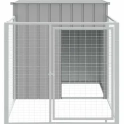 MAISON EXCLUSIVE - Niche pour chien avec cour gris clair 110x201x110 cm