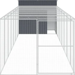 MAISON EXCLUSIVE - Niche pour chien avec cour anthracite 214x865x181 cm