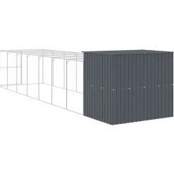 MAISON EXCLUSIVE - Niche pour chien avec cour anthracite 214x865x181 cm