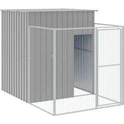 MAISON EXCLUSIVE - Niche pour chien avec cour gris clair 165x1271x181 cm