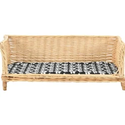 MAISON EXCLUSIVE - Panier pour chiens avec coussin 90x54x35 cm saule naturel
