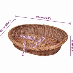 MAISON EXCLUSIVE - Panier/lit pour animaux de compagnie naturel 90 cm