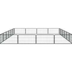 MAISON EXCLUSIVE - Parc pour chien 20panneaux noir 100x50cm acier enduit de poudre