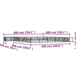 MAISON EXCLUSIVE - Parc pour chien 24panneaux noir 100x50cm acier enduit de poudre