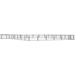 MAISON EXCLUSIVE - Parc pour chien 28panneaux noir 100x50cm acier enduit de poudre