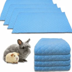 NEO SOLVO - Lot de 4 - tapis qui remplace la litière pour cochon d'inde et lapin - absorbant, imperméable, passe en machine 120 x 60 cm
