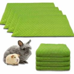 NEO SOLVO - Lot de 4 - tapis qui remplace la litière pour cochon d'inde et lapin - absorbant, imperméable, passe en machine 120 x 60 cm