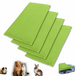 NEO SOLVO - Lot de 4 - tapis pour cochon d'inde et lapin en polaire 140 x 70 cm - polaire absorbant, lavable en machine, economique