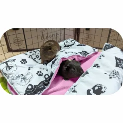 NEO SOLVO - Tapis pour cochon d'inde et lapin en polaire - 70 x 35 cm - polaire absorbant, lavable en machine, economique et ecologique