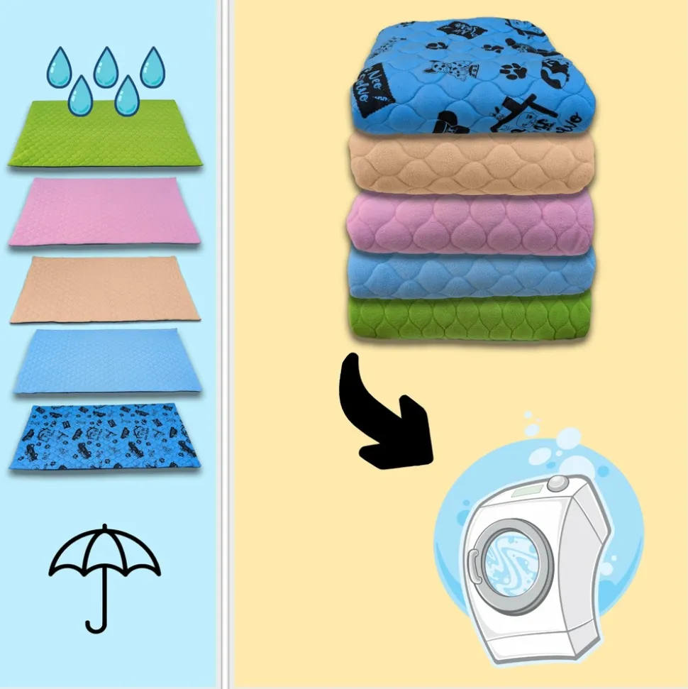 NEO SOLVO - Tapis qui remplace la litière pour cochon d'inde et lapin - absorbant, imperméable, passe en machine - 120 x 60 cm