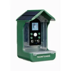 NUM'AXES - Mangeoire / abreuvoir pour oiseaux avec caméra intégrée - - cam1074 - 120 ° - vert