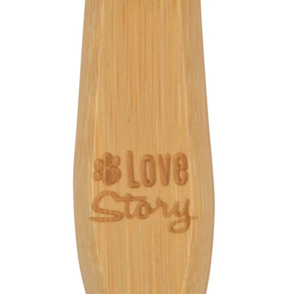 PARIS PRIX - Brosse de toilettage bambou "picots perles" 22cm naturel