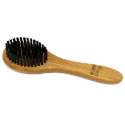 PARIS PRIX - Brosse de toilettage bambou "poils doux" 19cm naturel