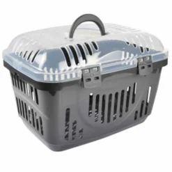 PARIS PRIX - Caisse de transport "chien & chat" 49cm anthracite