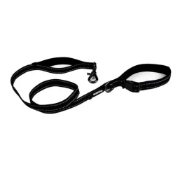 PARIS PRIX - Laisse pour chien "double poignées" 150cm noir