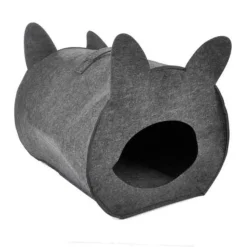 PARIS PRIX - Niche pour chat & poignée "feutrine" 40cm anthracite