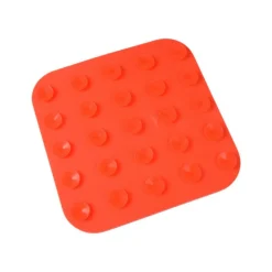 PARIS PRIX - Tapis de léchage animaux "silicone" 20cm rouge