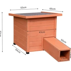 @PET - @pet maison hérisson xl 53x65x52cm bois marron