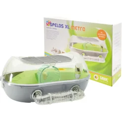 SAVIC - Cage spelos metro xl grise 59 x 37 x 26 cm hamster