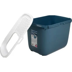 SAVIC - Maison de toilette hop in bleu entrée par dessus 58 x 39 x 40 cm pour chat