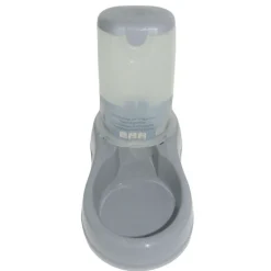 STEFANPLAST - Distributeur de croquettes 3.5 kg, gris en plastique, pour chien ou chat